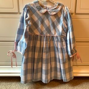 NWT The Oaks Apparel Macey dress in blue and white size 5